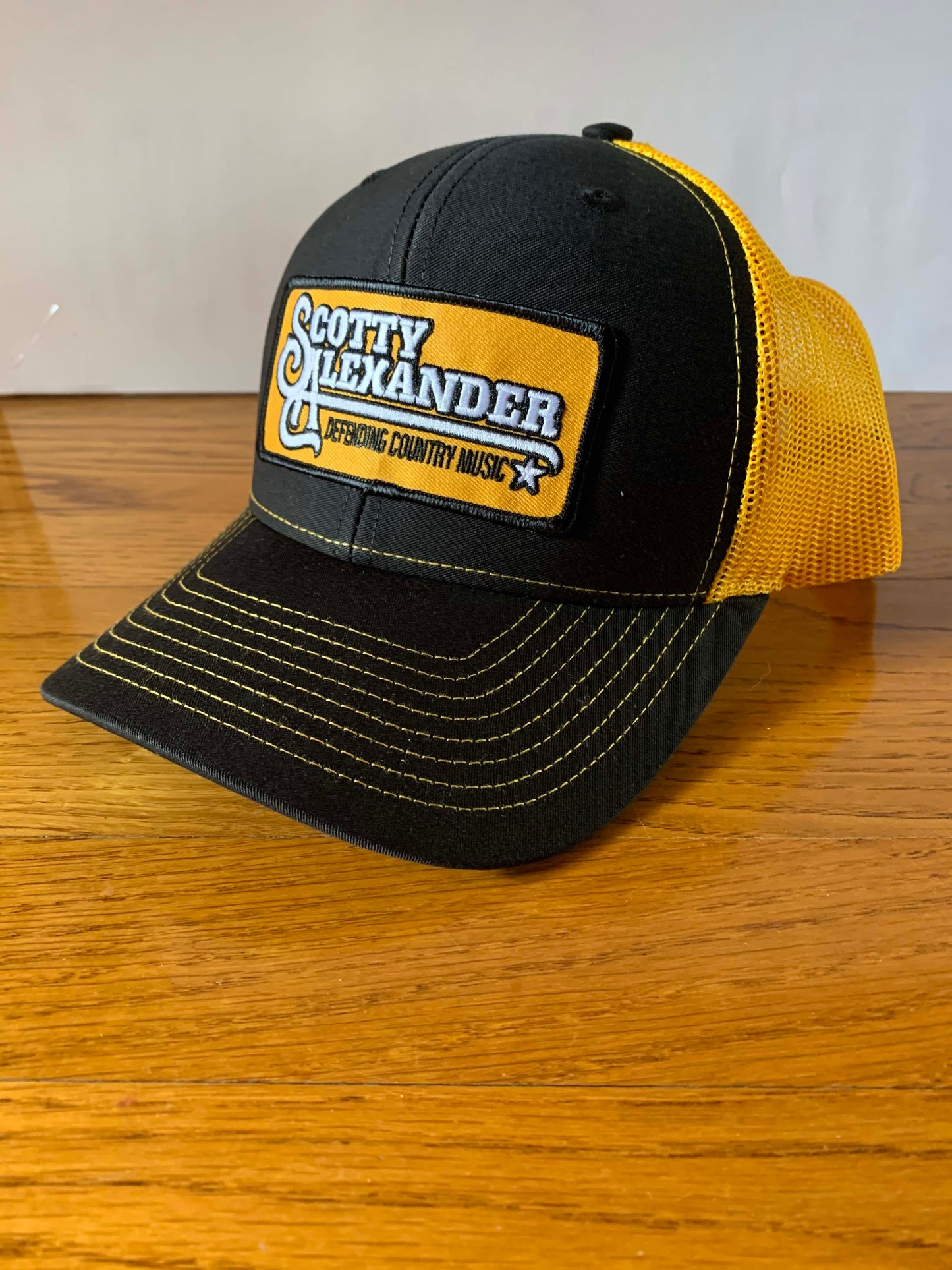 Black & Yellow Scotty Alexander "Defending Country Music" Hat