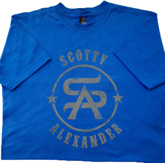 Blue Scotty Alexander LOGO Tee