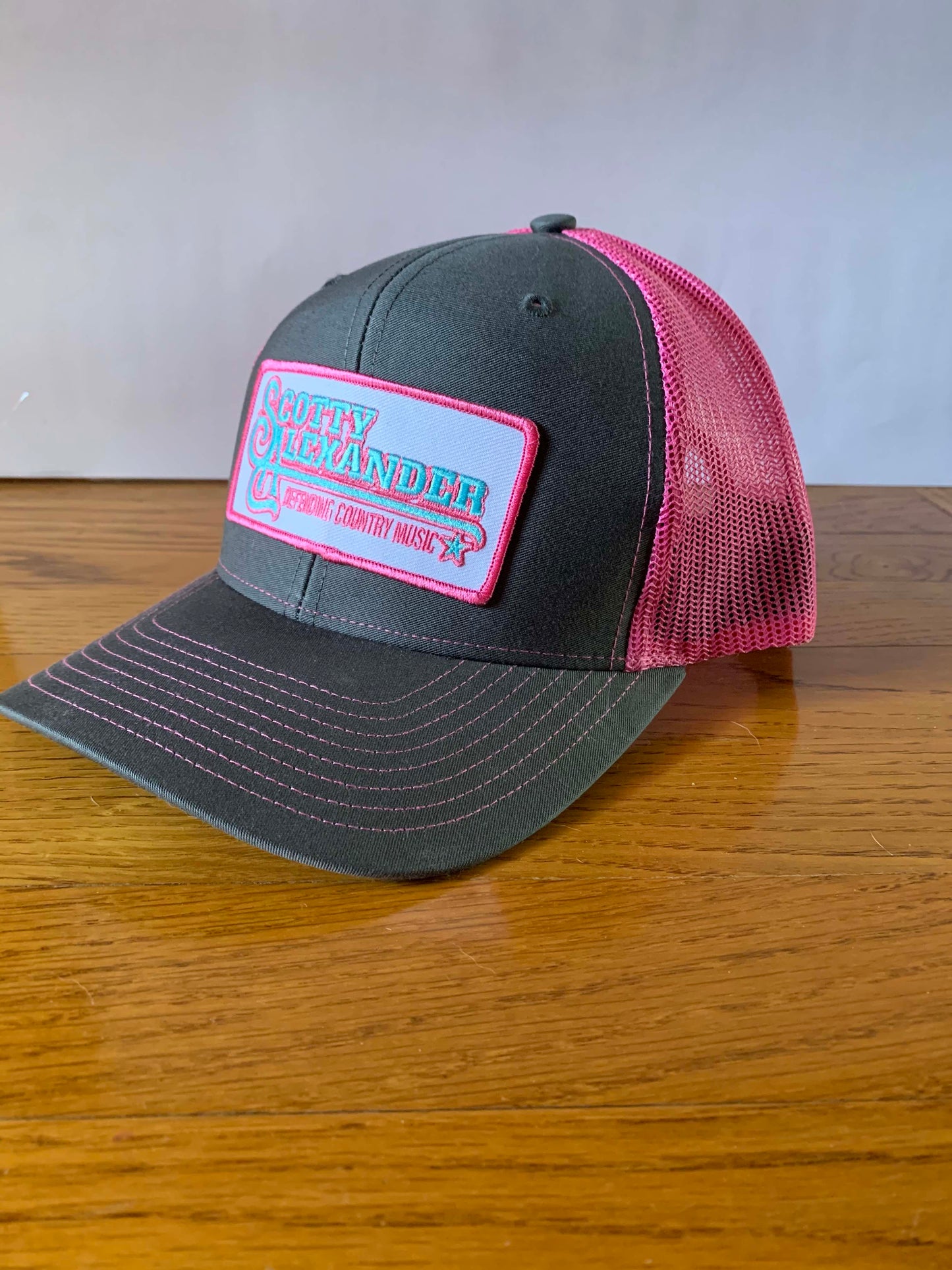 Grey & Pink Scotty Alexander "Defending Country Music" Hat