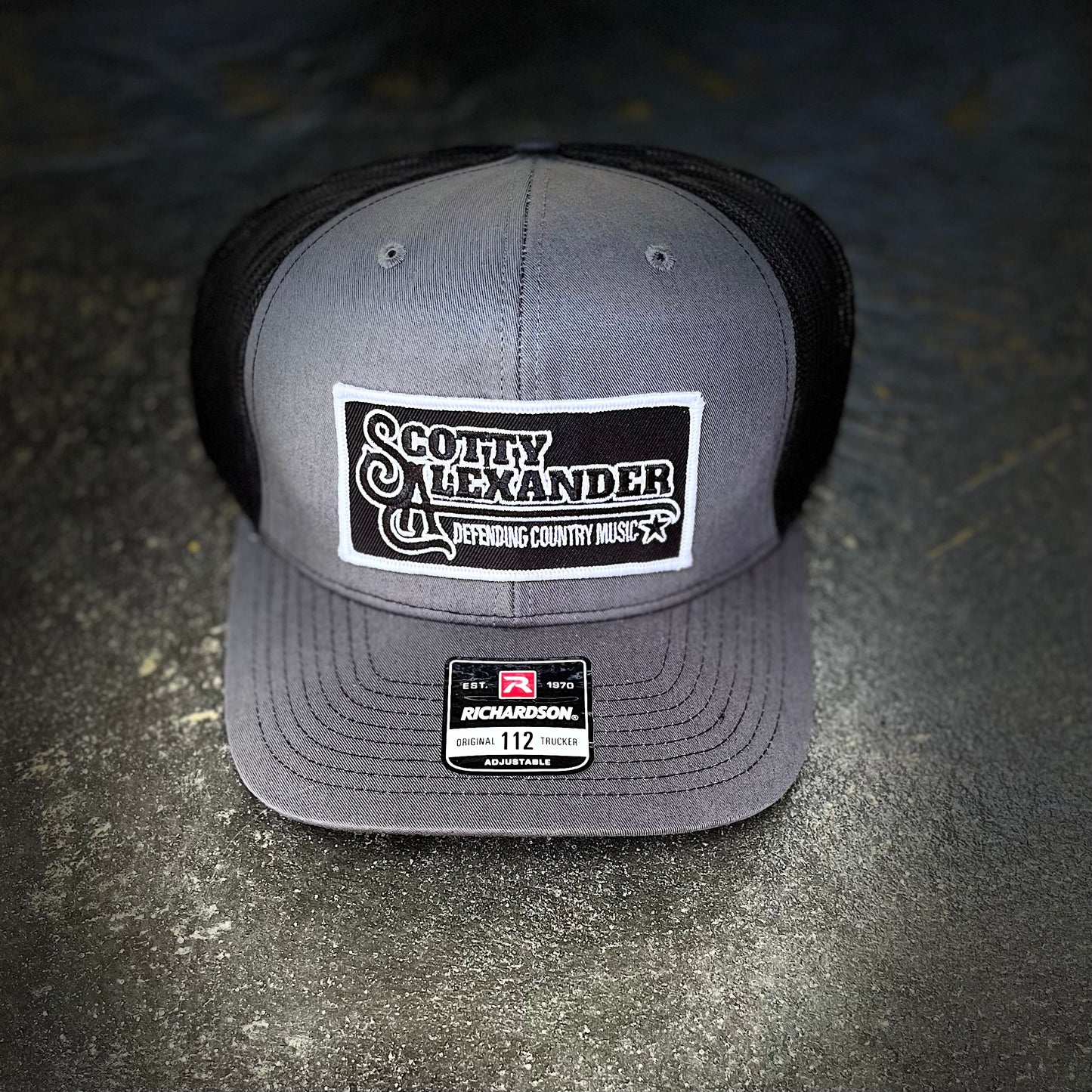 Black & Gray Scotty Alexander "Defending Country Music" Hat
