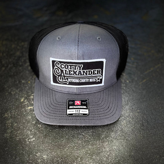 Black & Gray Scotty Alexander "Defending Country Music" Hat