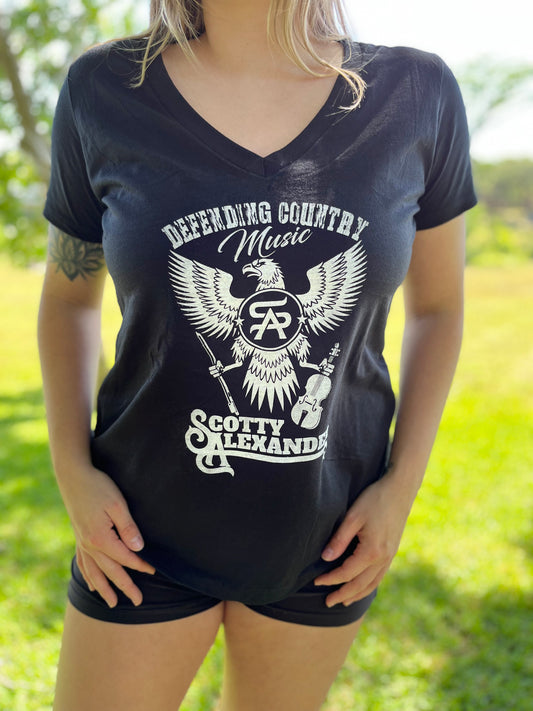 Charcoal "Defending Country Music" Women's T Shirt